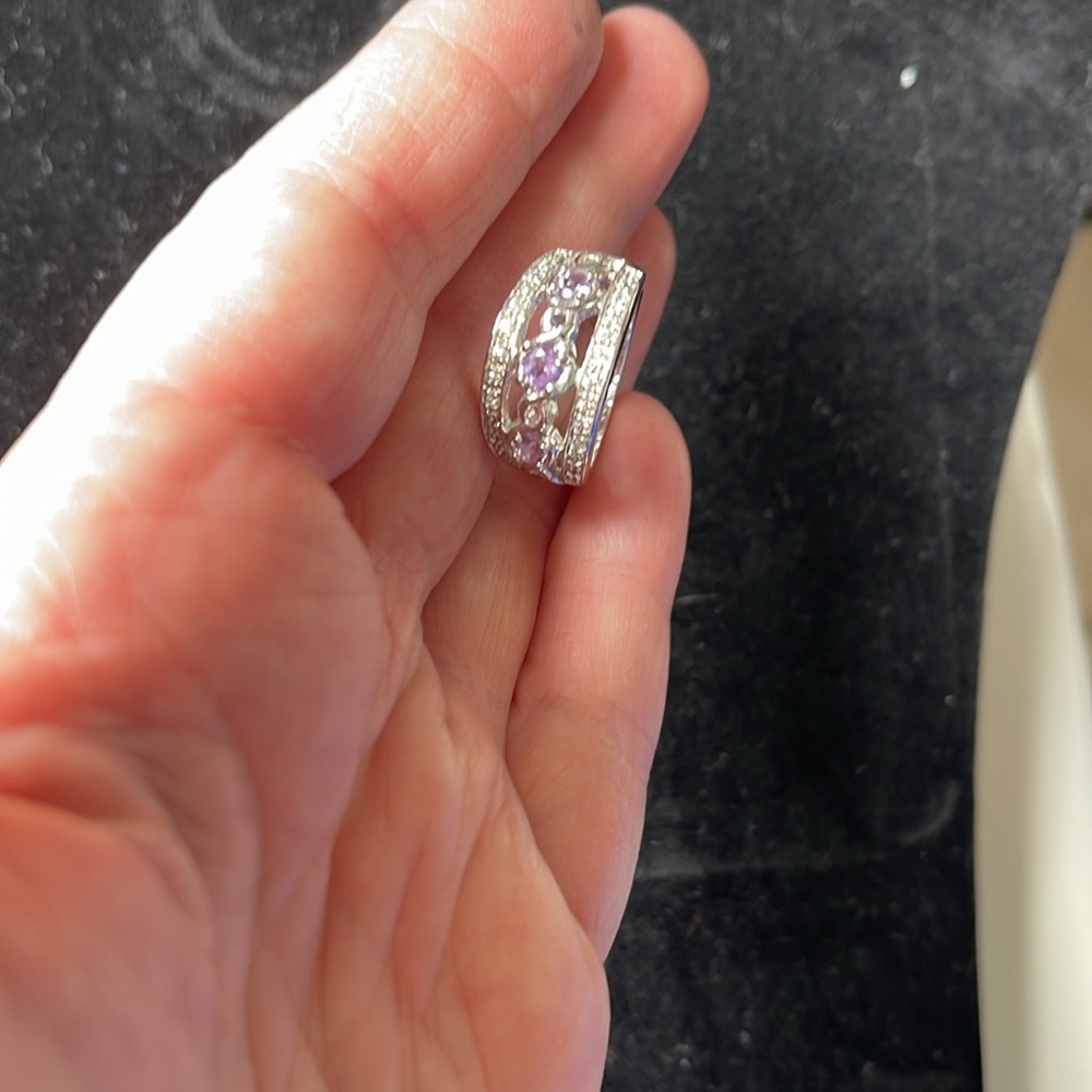 Silver & Purple Ring